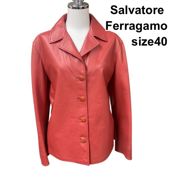 ○◇ フェラガモ Ferragamo アウター レザージャケット 長袖 リアル