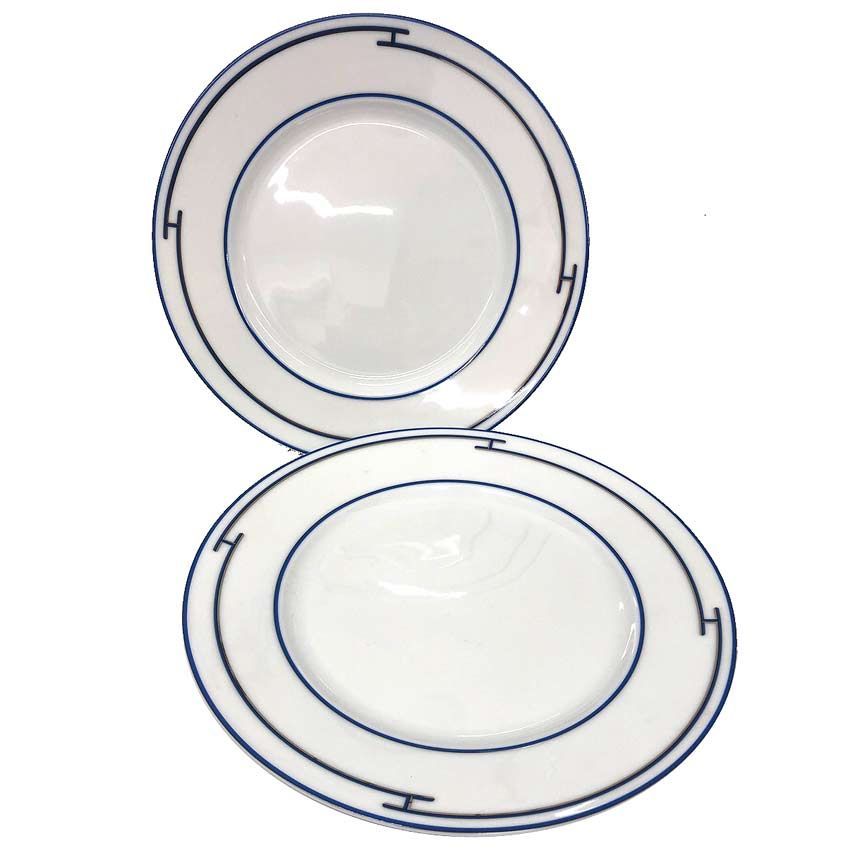 HERMES エルメス Rhythm リズム 22cmプレート ブルー ペア 2枚セット