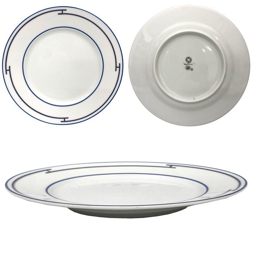 HERMES エルメス Rhythm リズム 22cmプレート ブルー ペア 2枚セット