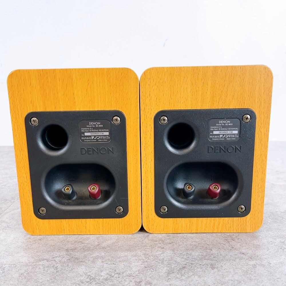 H-543 DENON スピーカー SC-M53 ペアセット 木目 ナチュラル 動作品