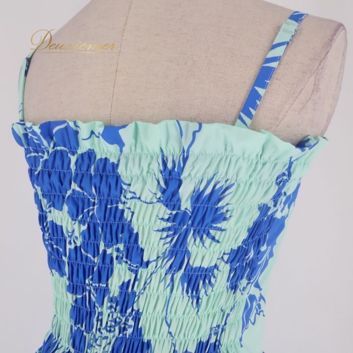 フラダンス 衣装 ワンピース ドレス アロハスタンダード ブルー系