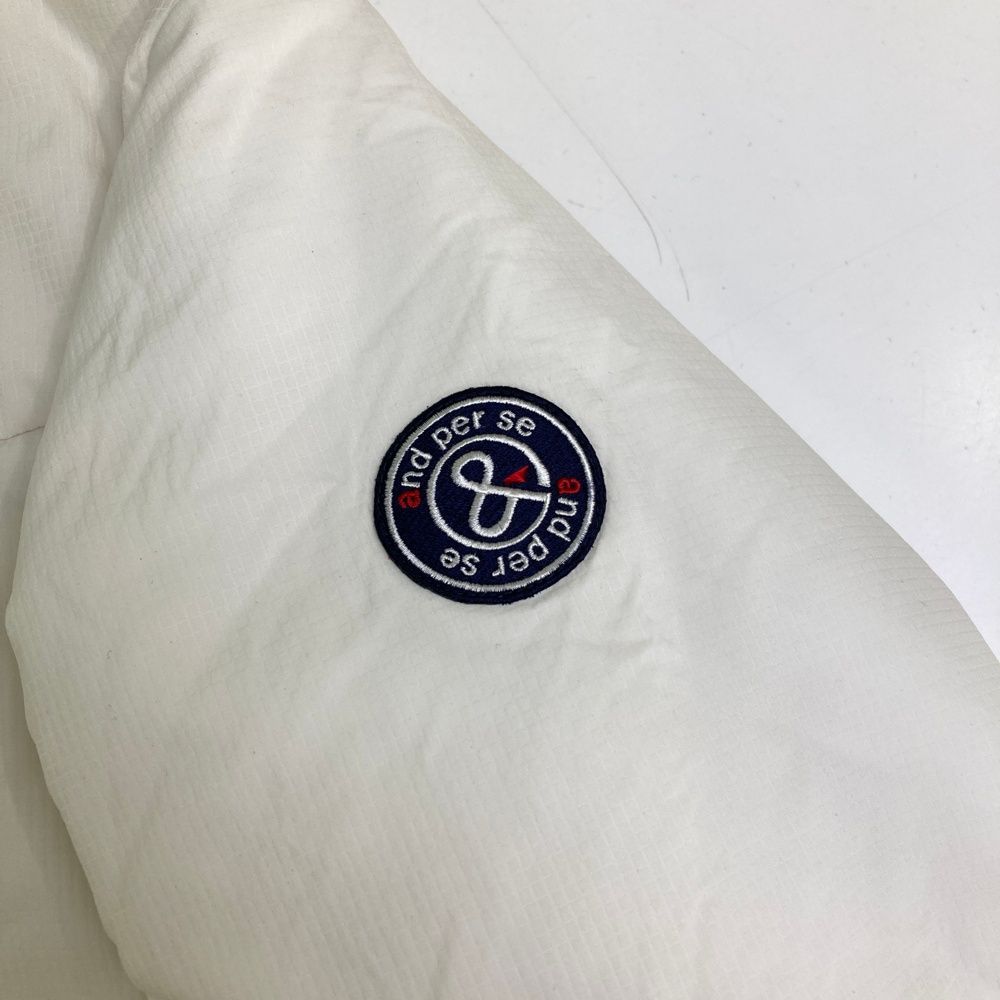 サイズ：M AND PER SE アンパスィ 中綿ジャケット ホワイト系