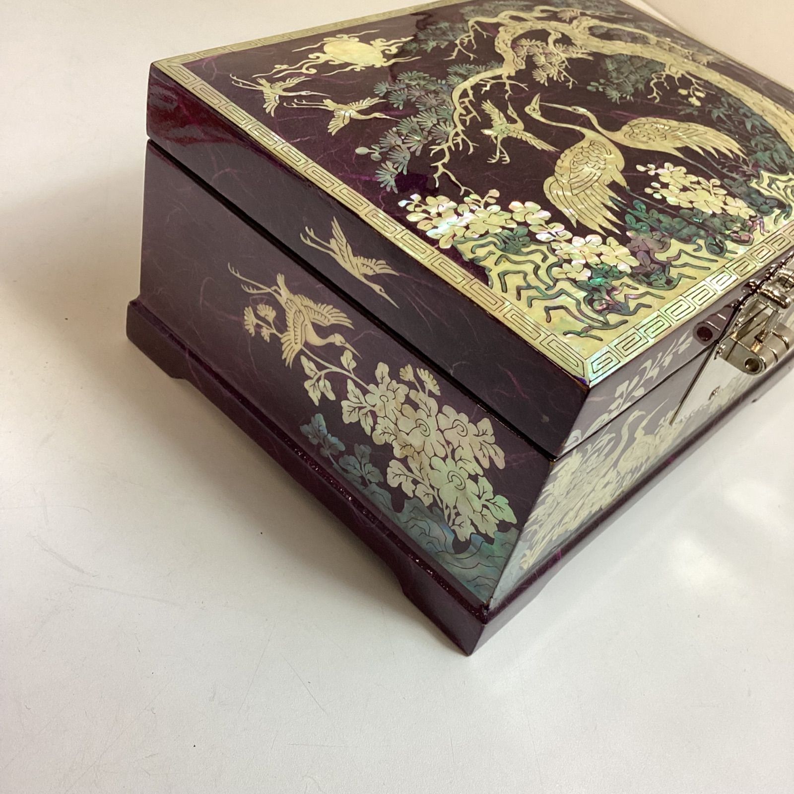螺鈿細工 オルゴール 宝石箱 ジュエリーボックス 錠つき …e.s - メルカリ