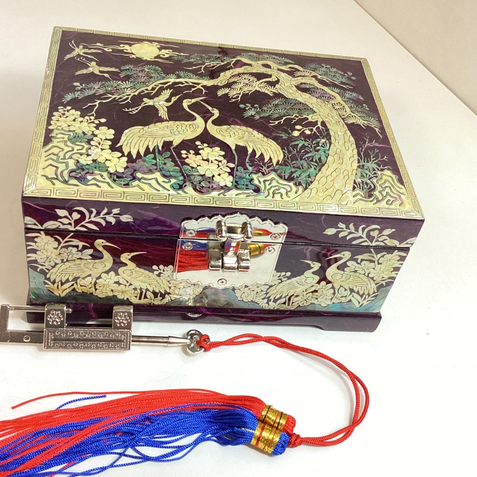 螺鈿細工 オルゴール 宝石箱 ジュエリーボックス 錠つき …e.s - メルカリ