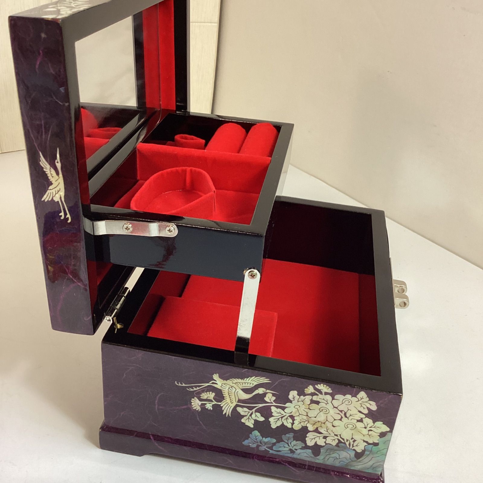 螺鈿細工 オルゴール 宝石箱 ジュエリーボックス 錠つき …e.s - メルカリ