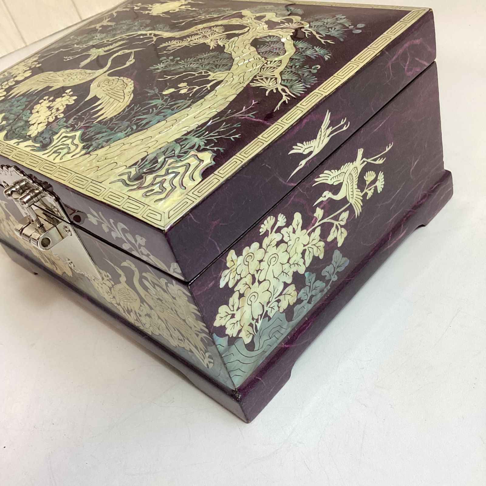 螺鈿細工 オルゴール 宝石箱 ジュエリーボックス 錠つき …e.s - メルカリ