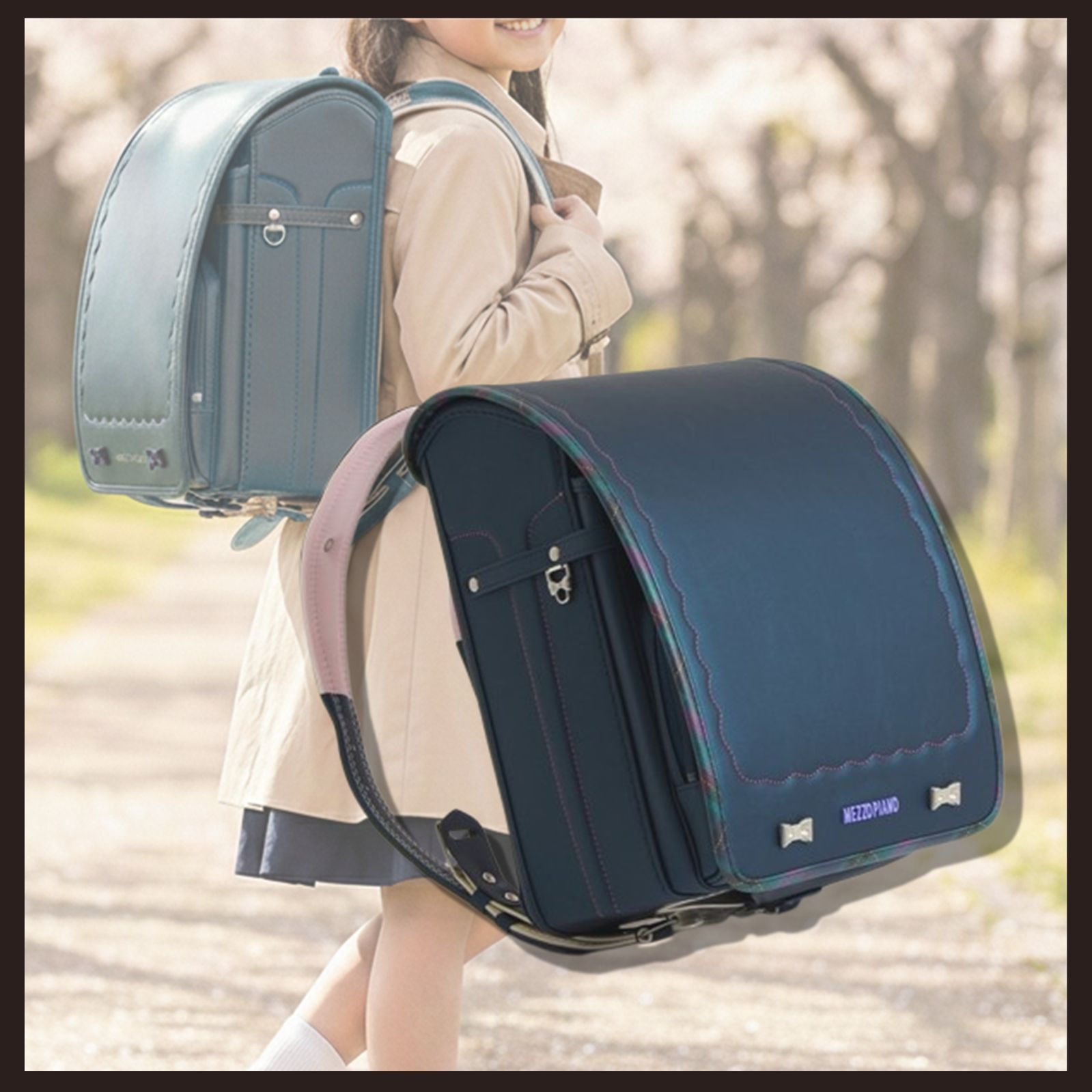 新品 未使用 メゾピアノ ガーリーチェック ランドセル ブリリアン 