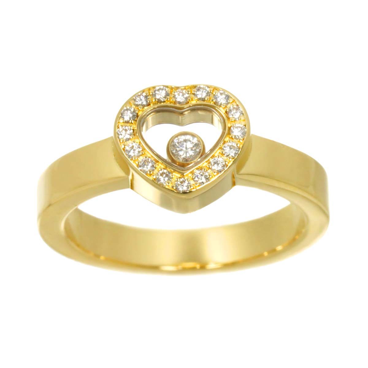 ショパール Chopard ハッピーダイヤ ハート 12号 リング ダイヤ K18 YG