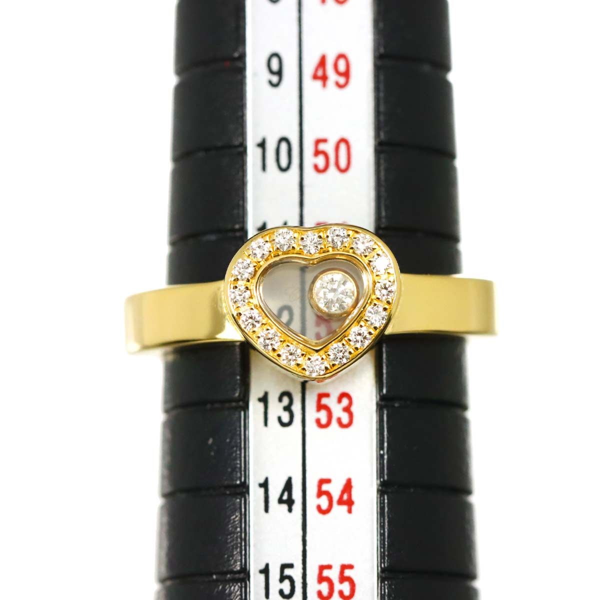 ショパール Chopard ハッピーダイヤ ハート 12号 リング ダイヤ K18 YG