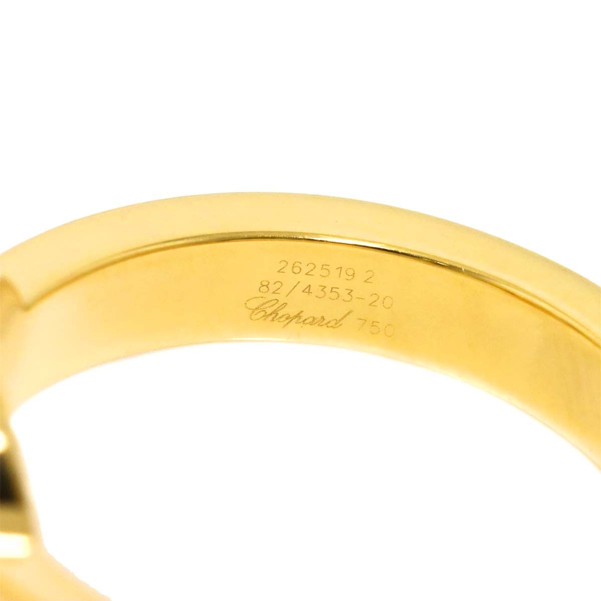 ショパール Chopard ハッピーダイヤ ハート 12号 リング ダイヤ K18 YG