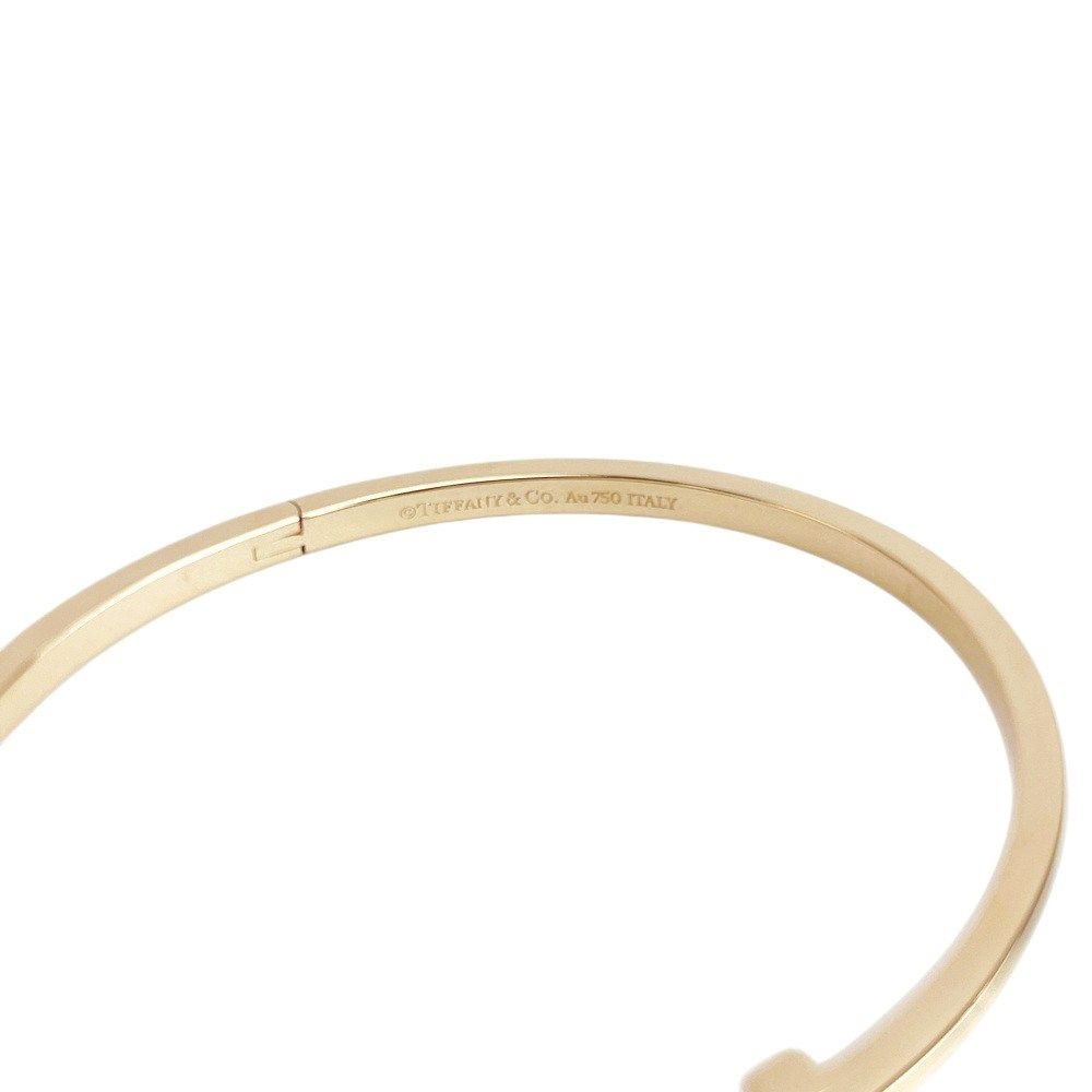 ティファニー □新同□磨き済□ Tワン ワイドヒンジ バングル
