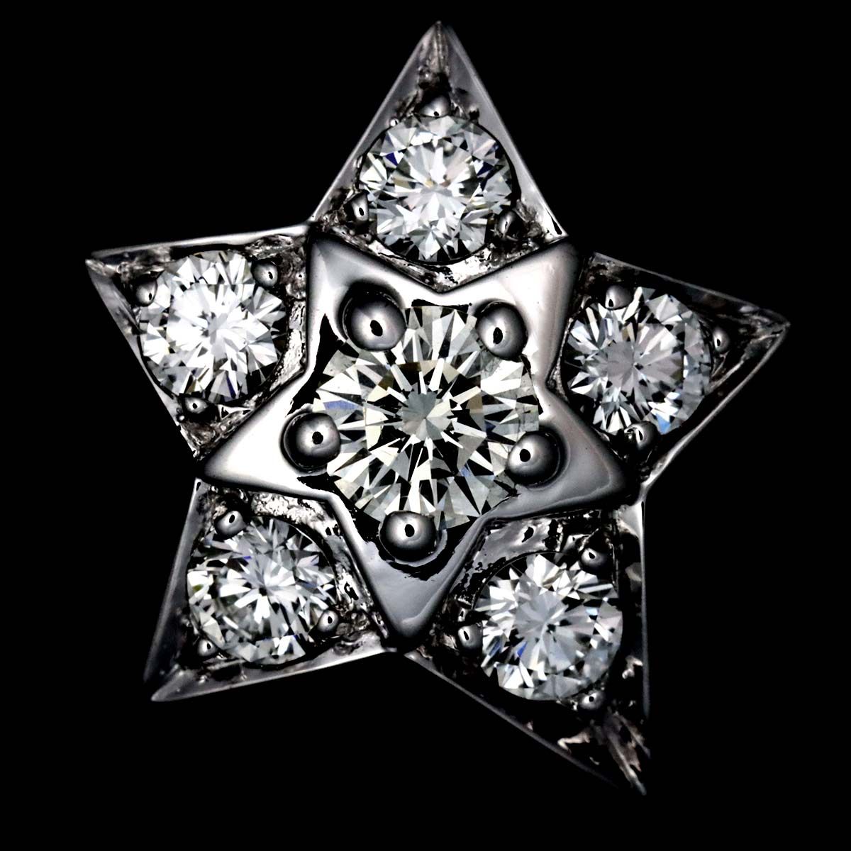 シャネル CHANEL コメット ダイヤ ピアス K18 WG ホワイトゴールド 750