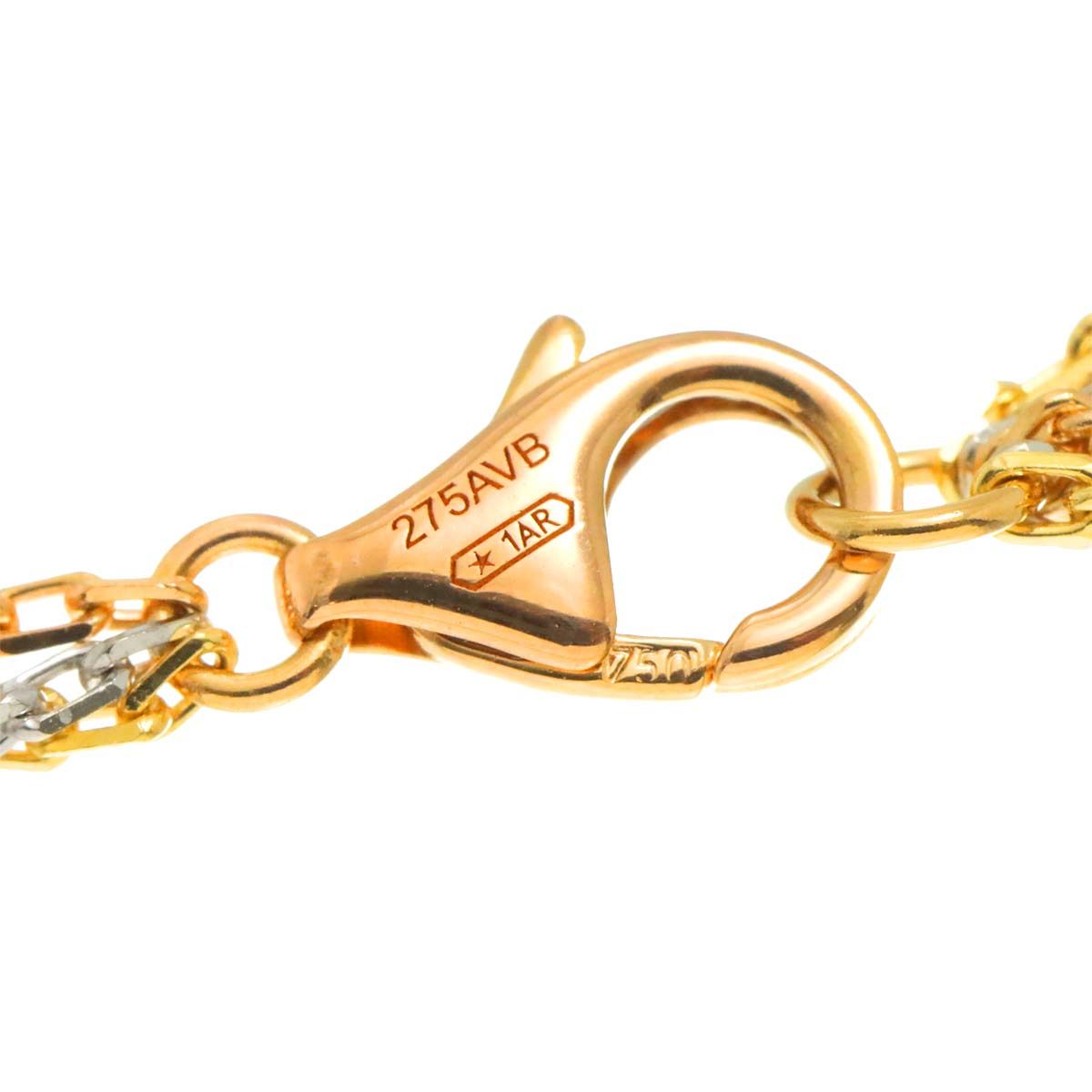 カルティエ Cartier トリニティ チェーン ネックレス 45cm K18 YG WG 