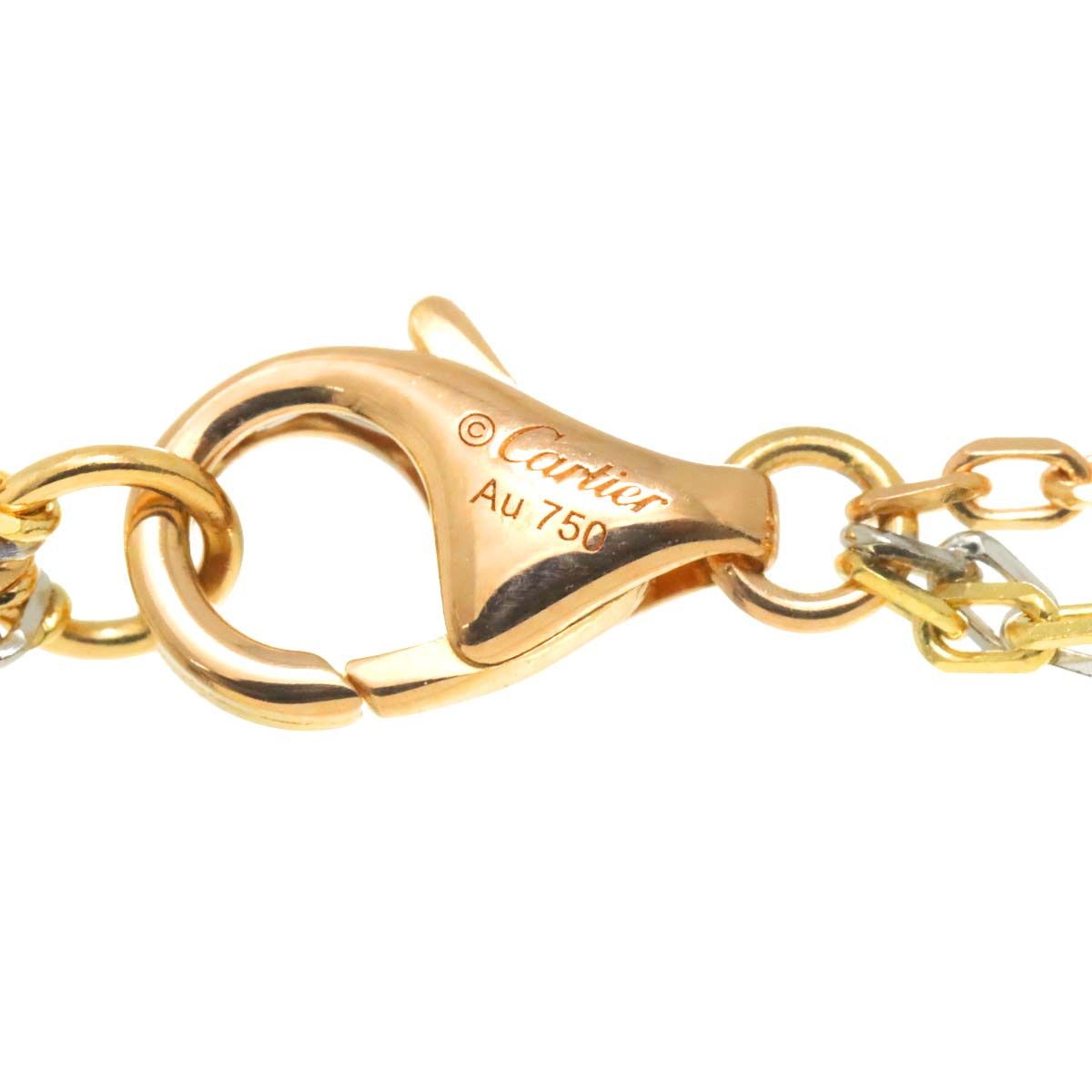 カルティエ Cartier トリニティ チェーン ネックレス 45cm K18 YG WG 