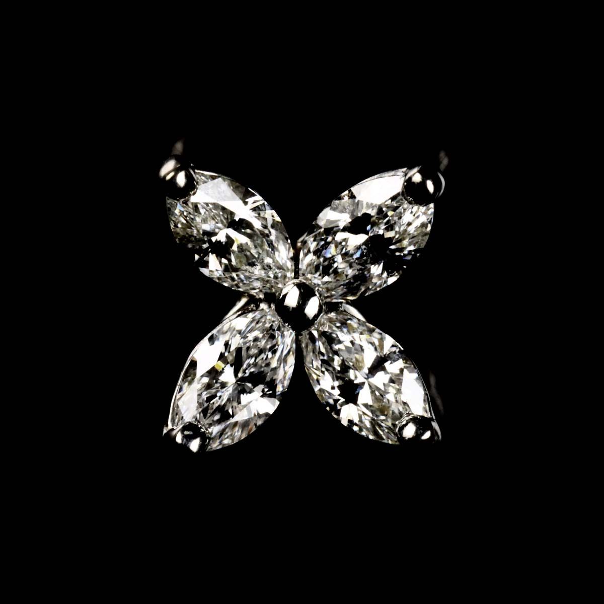 Tiffany ピアス　片耳 ティファニー TIFFANY&Co. ビクトリア ミニ ダイヤ ピアス Pt プラチナ