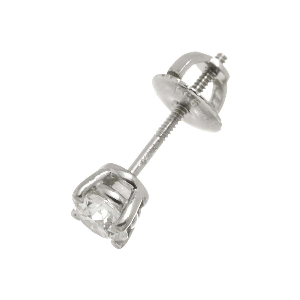 ティファニー TIFFANY&Co. ソリティア ダイヤ ピアス Pt プラチナ 片方