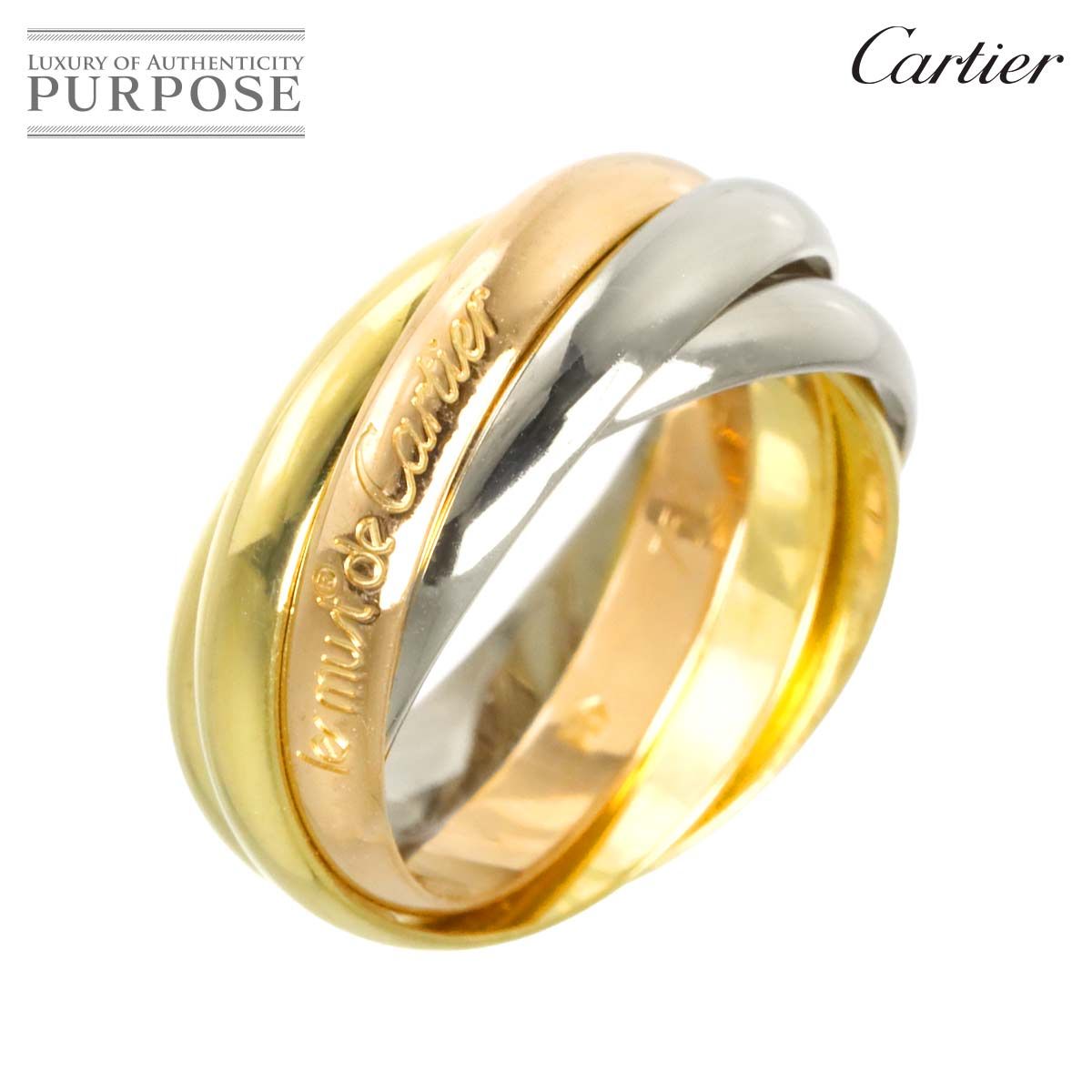 Cartier トリニティリング スモール【証明書付き】 カルティエ Cartier トリニティ スモール SM #47 リング K18 YG WG PG