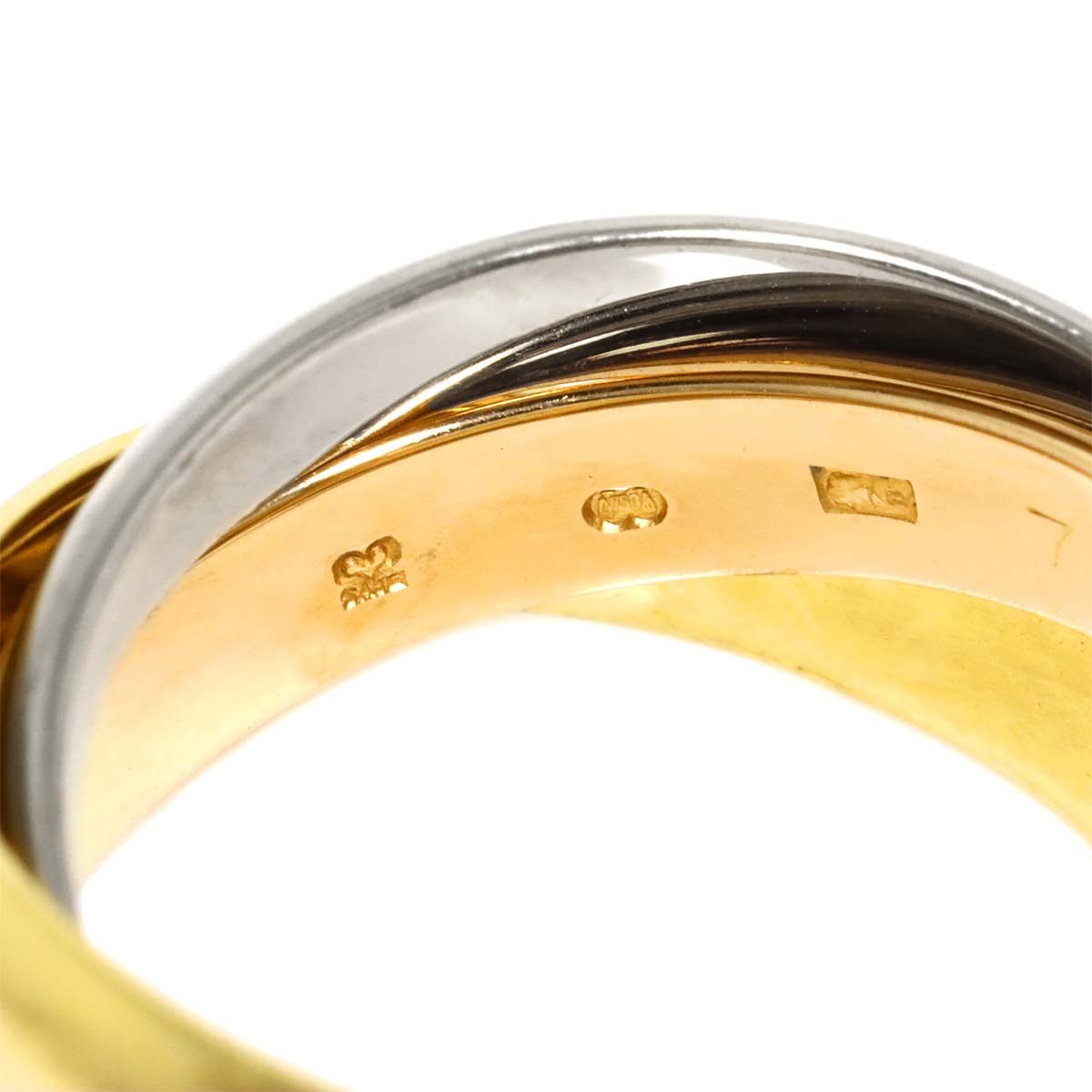 カルティエ Cartier トリニティ ミディアム MM #50 リング K18 YG WG 