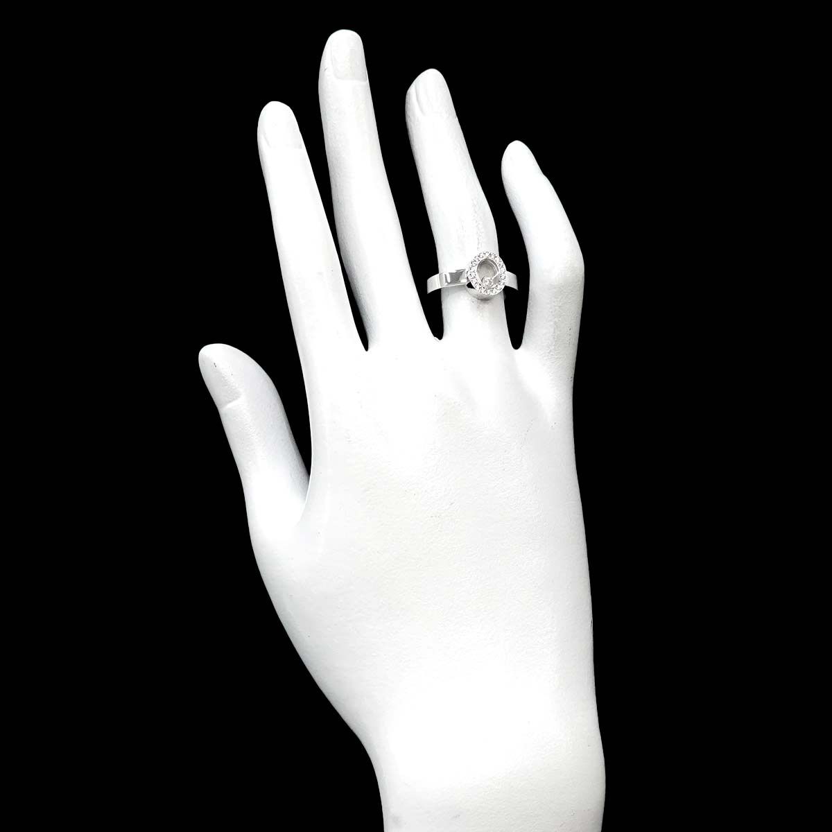 ショパール Chopard ハッピーダイヤ 12号 リング K18 WG ホワイト 