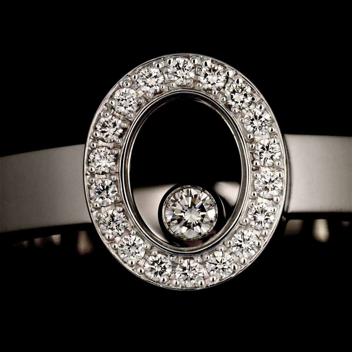 ショパール Chopard ハッピーダイヤ 12号 リング K18 WG ホワイト 