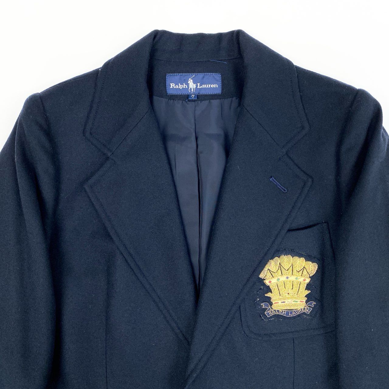 37a19 Ralph Lauren ラルフローレン テーラードジャケット 紺ブレザー