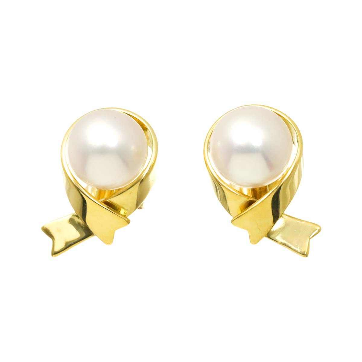 ミキモト MIKIMOTO ミキモト ピアス パール 真珠 7.0mm ダイヤ 