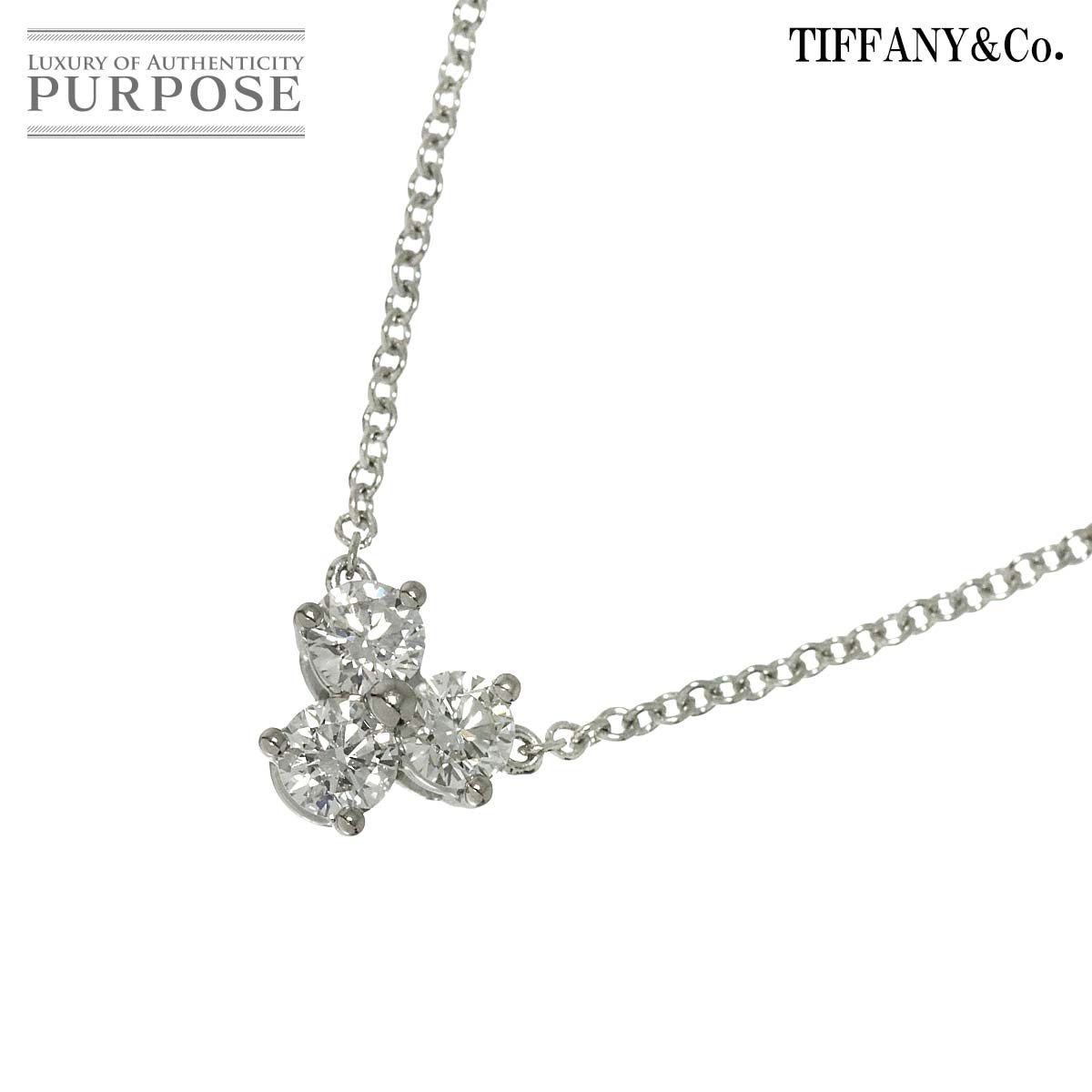 ティファニー TIFFANY&CO. アリア ダイヤ 3P ネックレス 40cm Pt