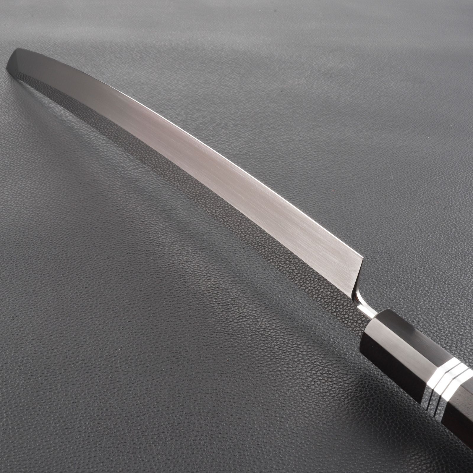 鬼反り先丸包丁 刺身包丁 尺二（刃渡り360mm）通常鏡面仕上げ 本刃付け