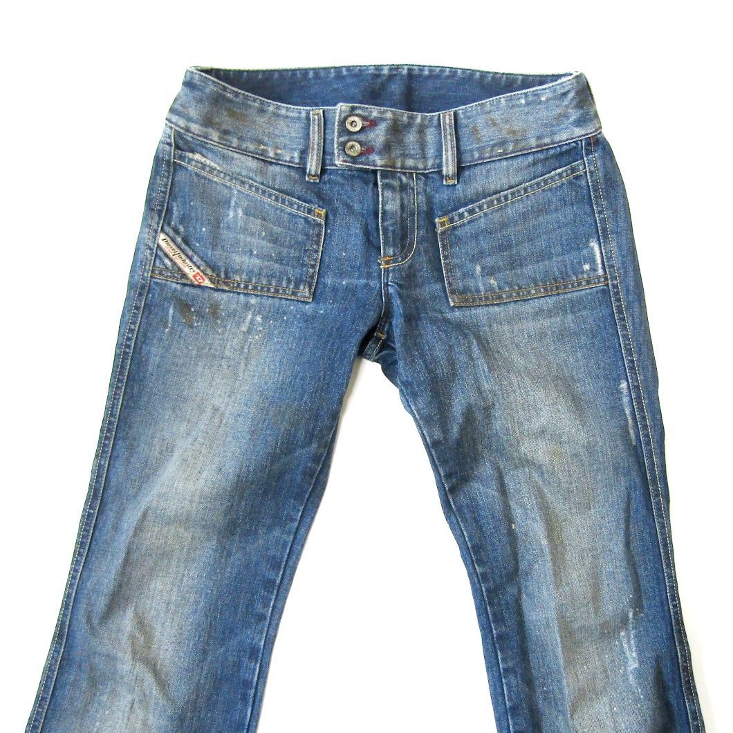 ☆新品未使用品☆DIESEL ディーゼル　デニム　フレアハイウエスト　サイズ27 DIESELディーゼル▽フレアデニム▽27インチ▽ウエスト約27cm - メルカリ