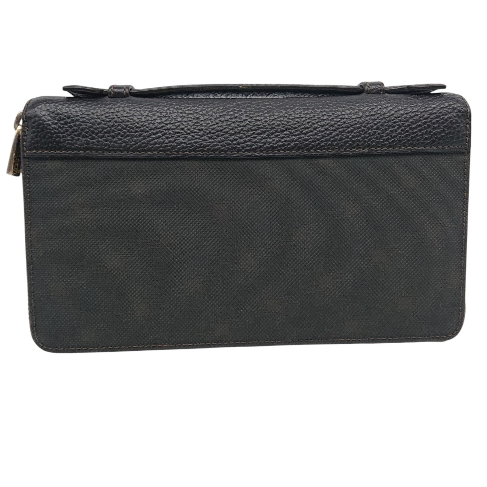 備品】dunhill ダンヒル オーガナイザー ダブルジップ ブラウン