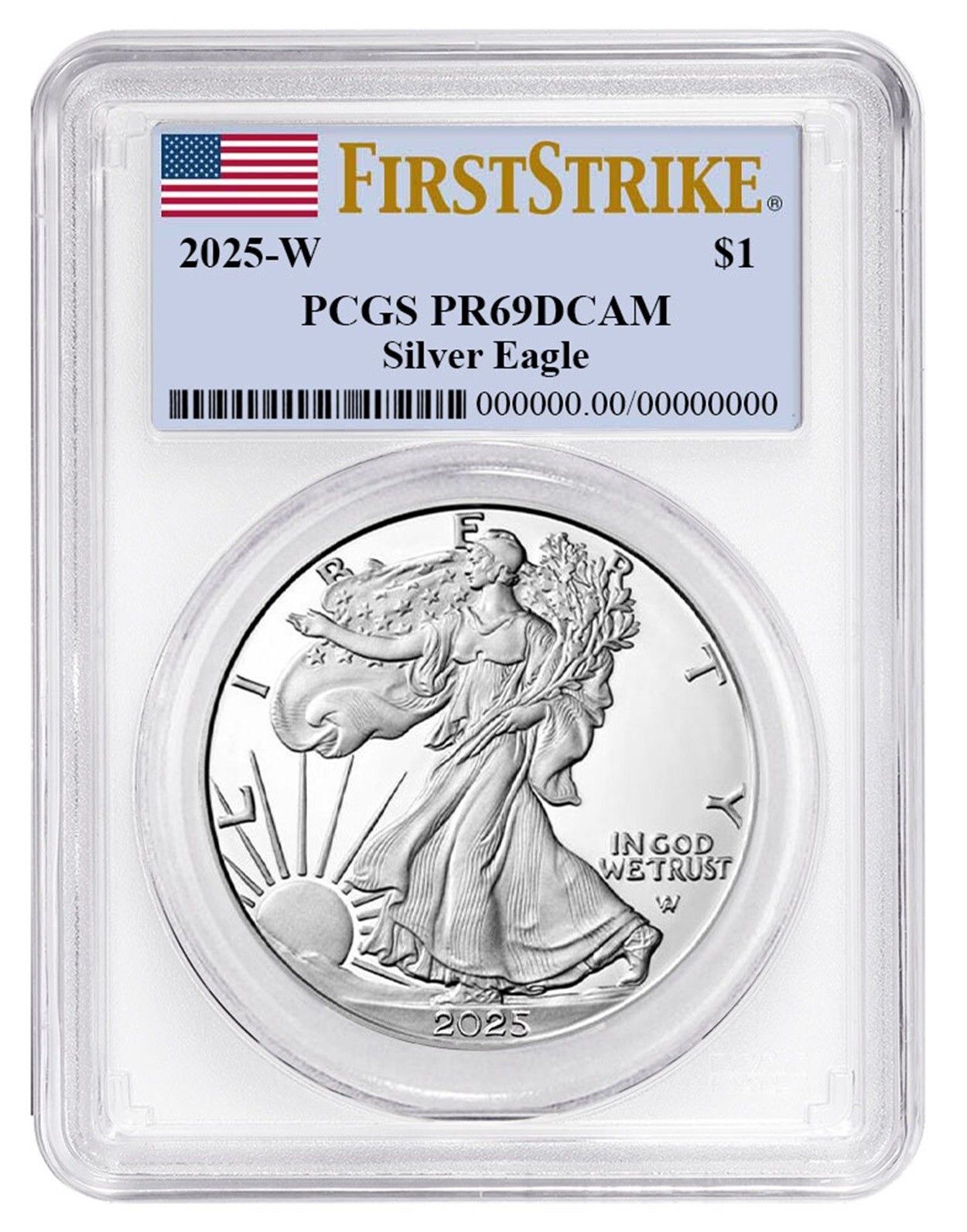 2025 W 1オンス シルバー イーグル プルーフ PCGS PR69 DCAM