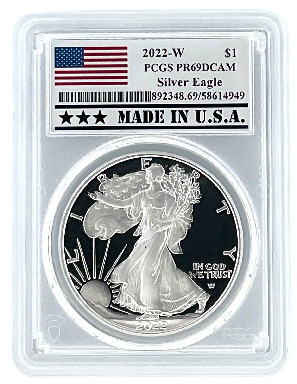 2022 W 1オンス シルバー イーグル プルーフ PCGS PR69 DCAM