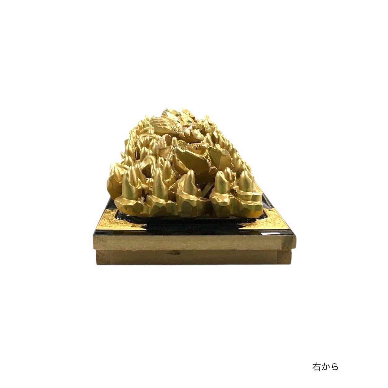 欄間 高級仏壇彫刻 鳳凰 木製金箔 金具打ち 仏教美術 - メルカリ