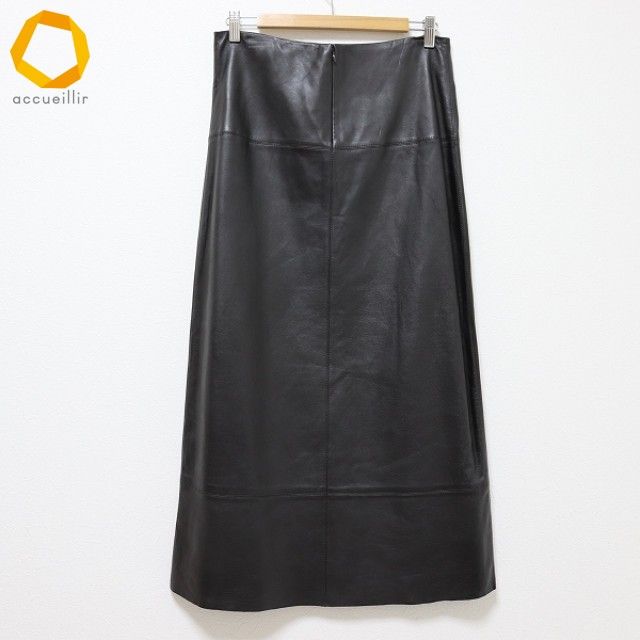 ダナキャラン DONNAKARAN スカート ロング ラムレザー レディース