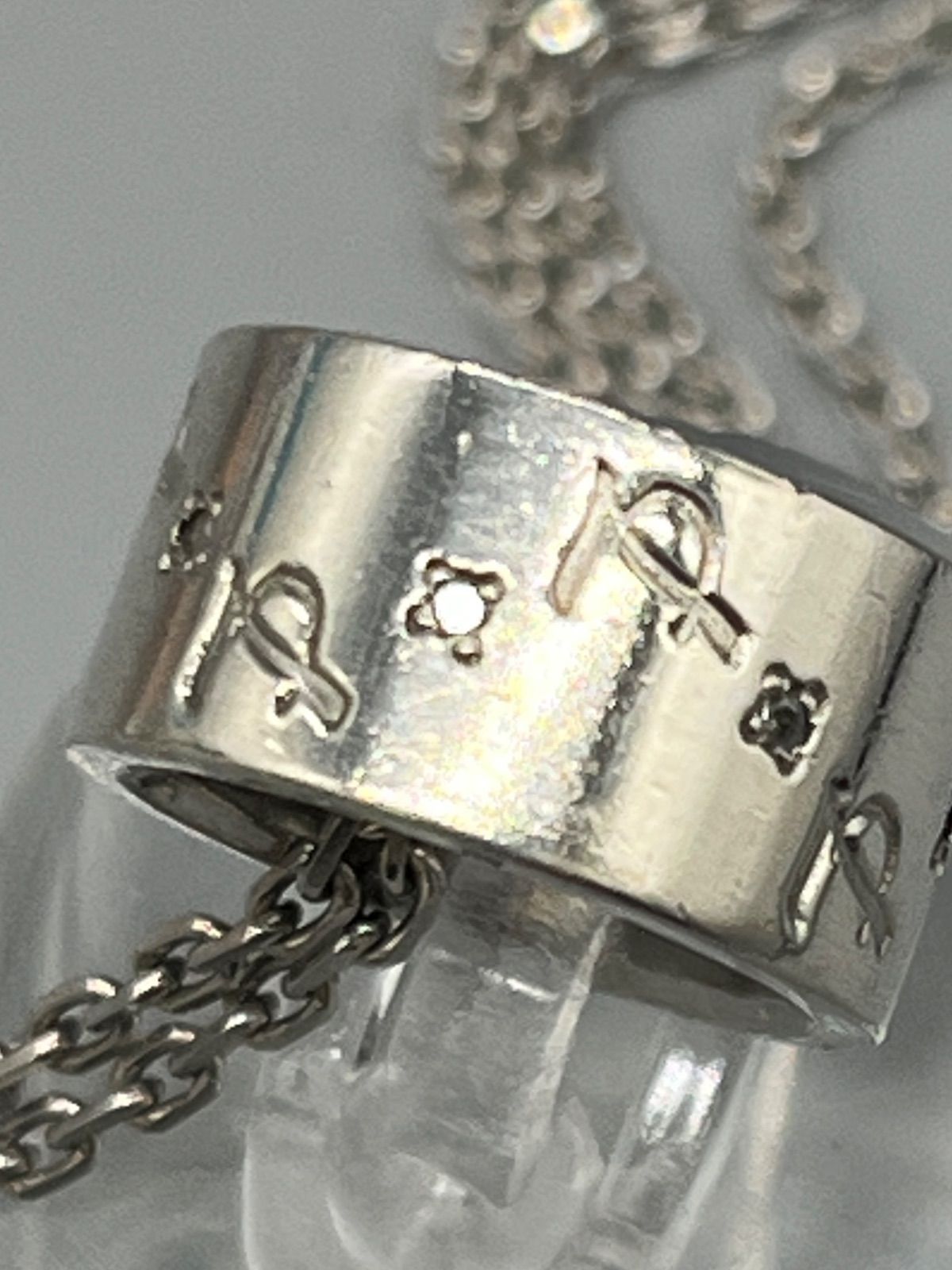 Leda SILMA レダシルマ チェーン ネックレス Ge/Ag D0.08ct ダイヤ入り