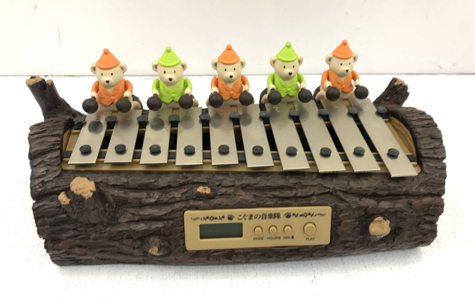 盛岡68-0044］ビーアイ こぐまの音楽隊 からくりオルゴール 目覚まし