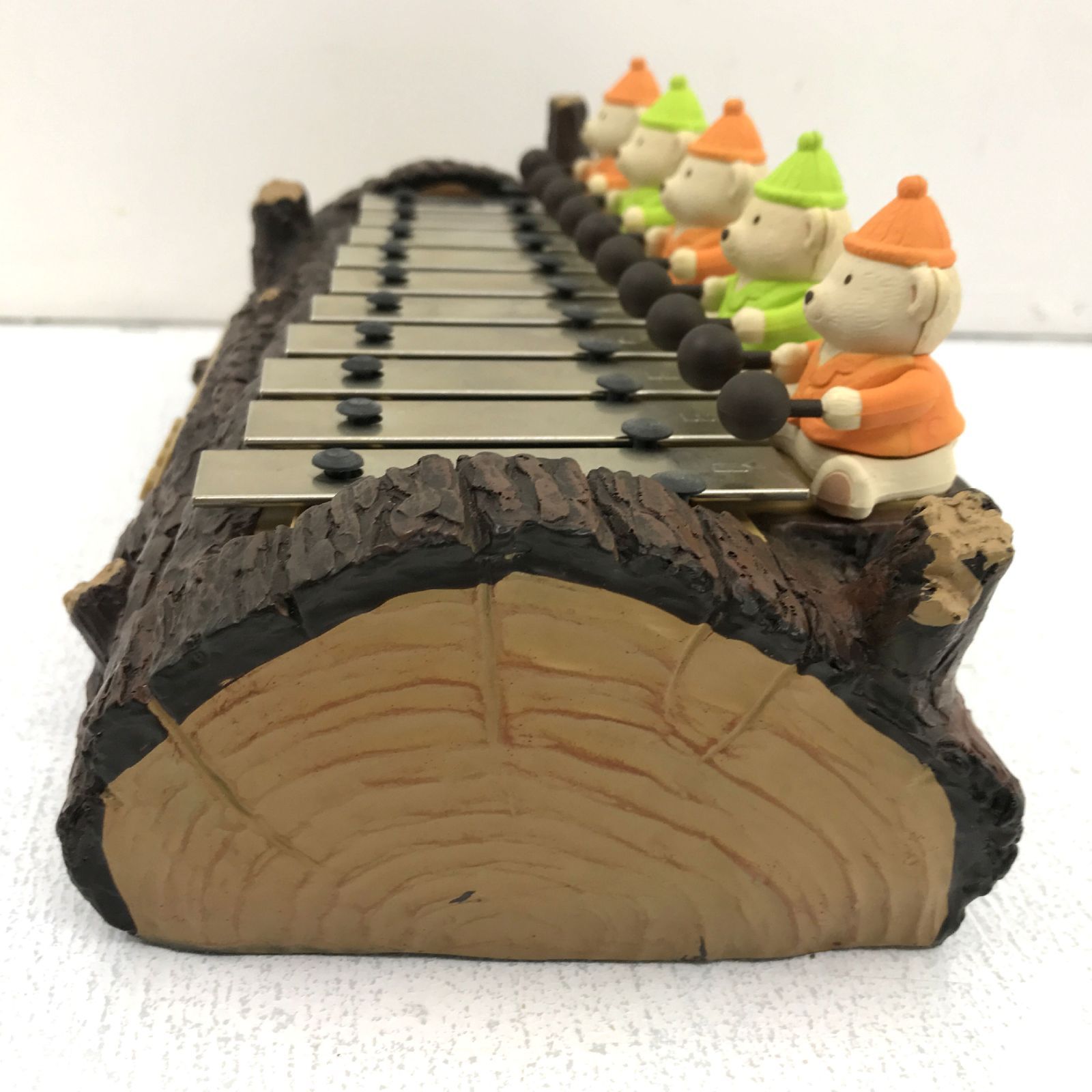 盛岡68-0044］ビーアイ こぐまの音楽隊 からくりオルゴール 目覚まし