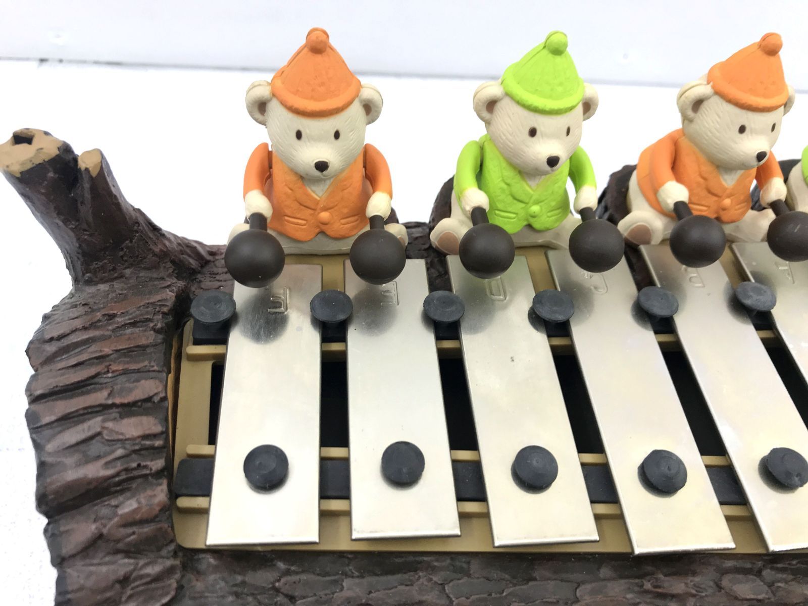 盛岡68-0044］ビーアイ こぐまの音楽隊 からくりオルゴール 目覚まし