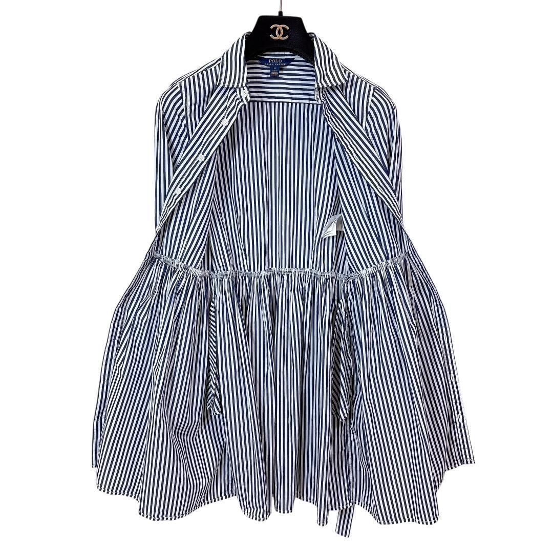 美品】ポロラルフローレン ポニー刺繍 長袖シャツワンピース 150/80