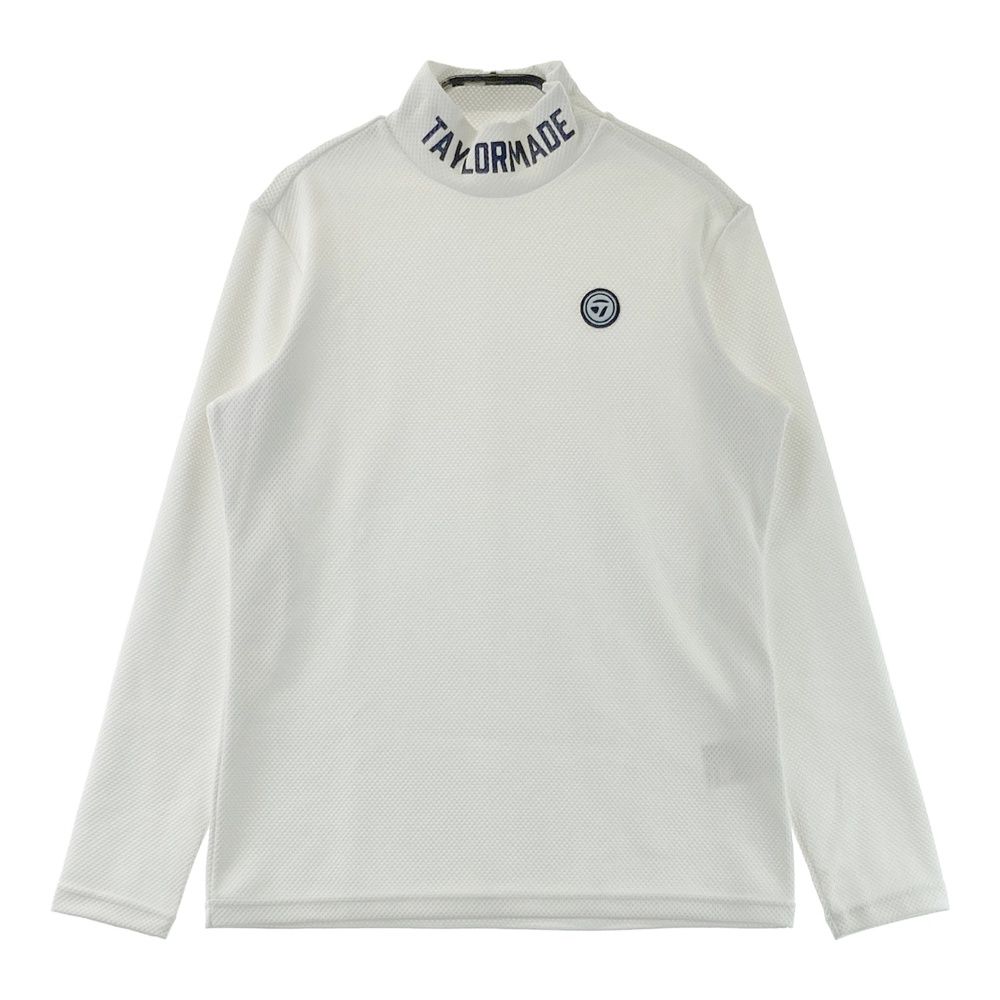 TaylorMadeホワイト ハイネック シャツ ブランドロゴ付き サイズ：M TAYLOR MADE テーラーメイド 2023年 ハイネック 長袖Tシャツ