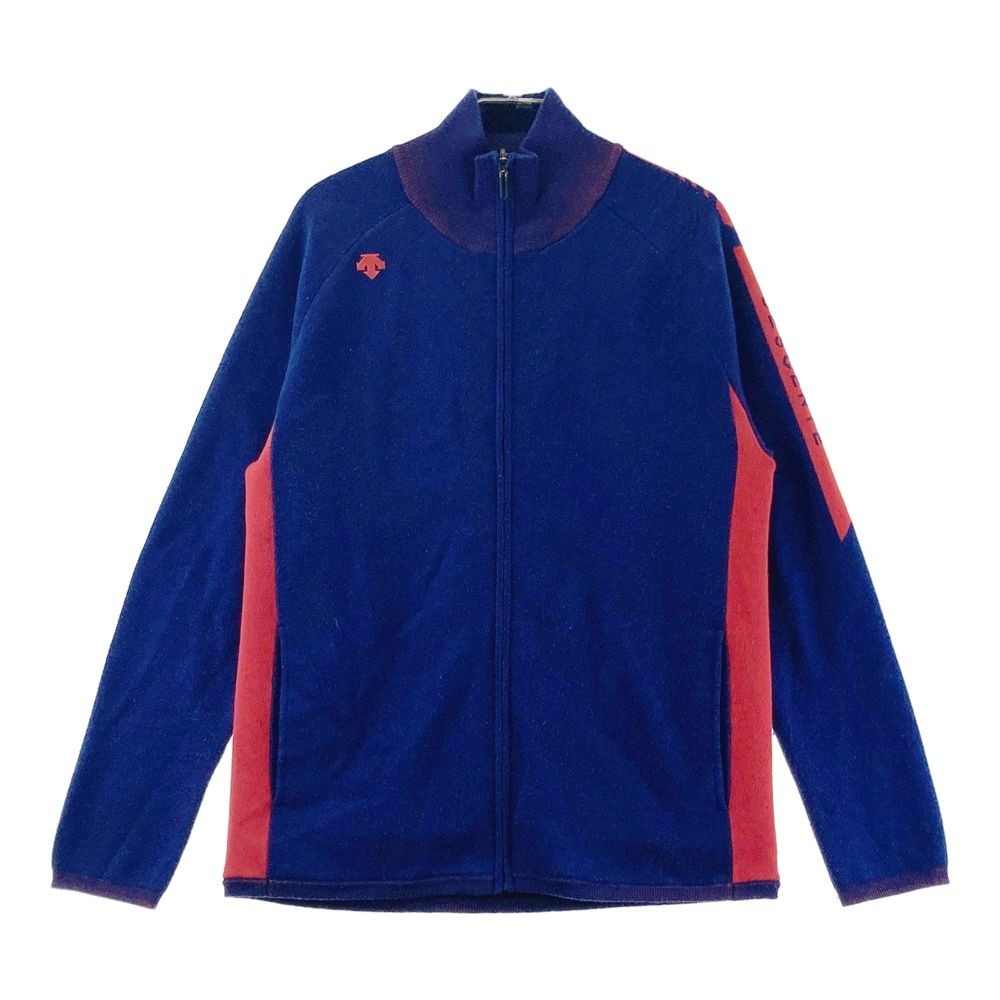 サイズ：M DESCENTE GOLF デサントゴルフ ニットジャケット ブルー系