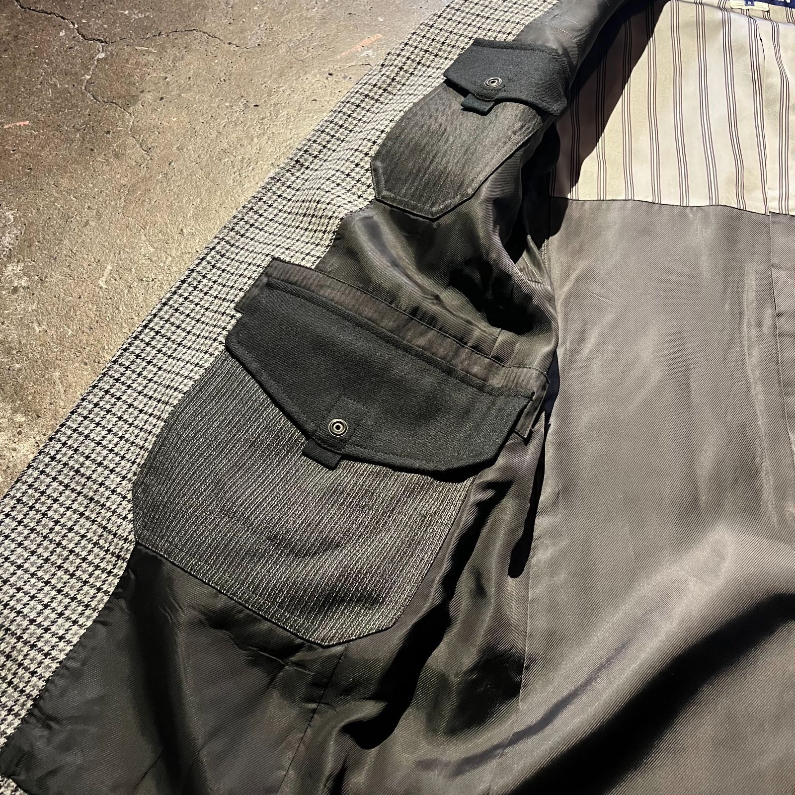 JUNYA WATANABE MAN 15aw 袖レザー切替チェスターコート S ガンクラブ