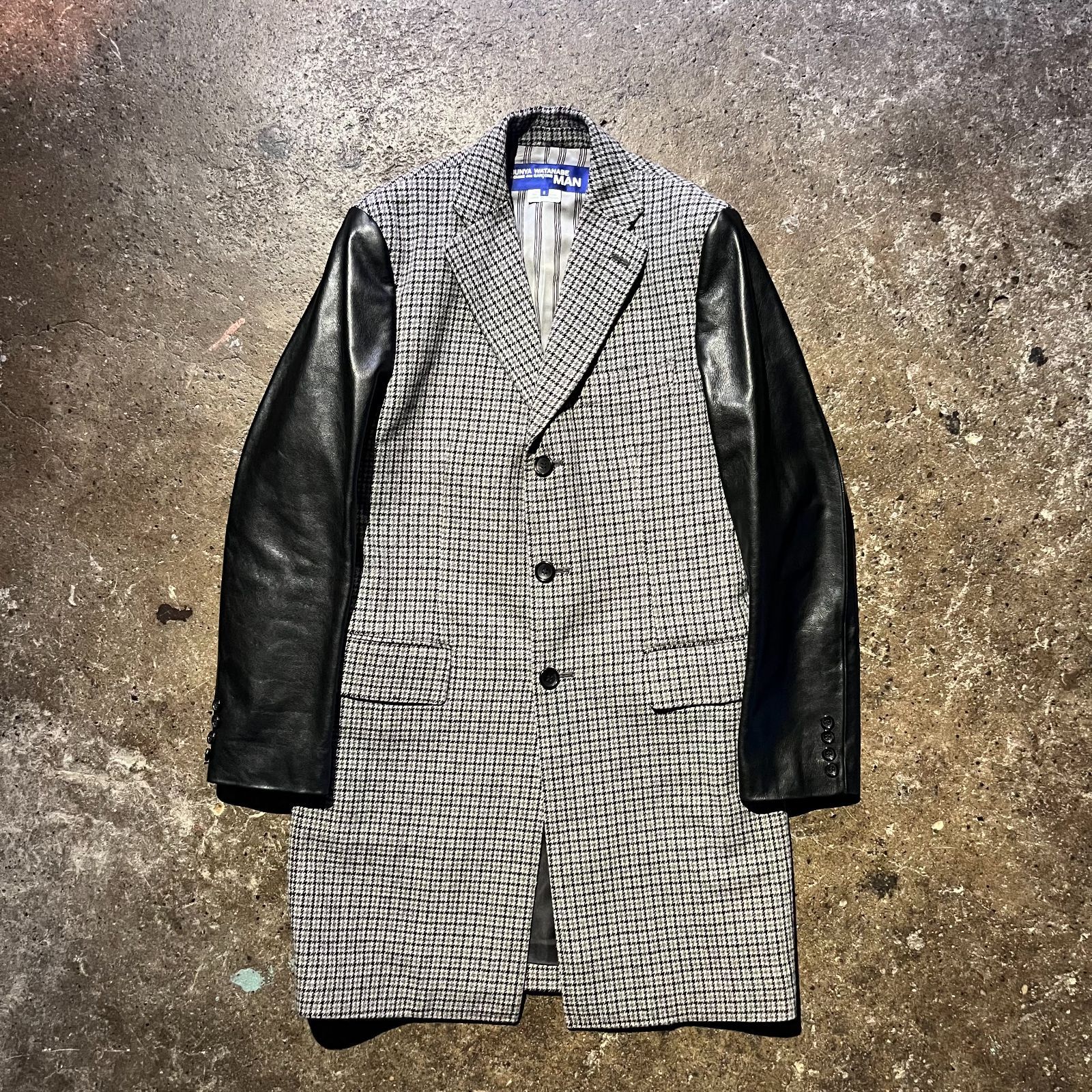 JUNYA WATANABE MAN 15aw 袖レザー切替チェスターコート S ガンクラブ