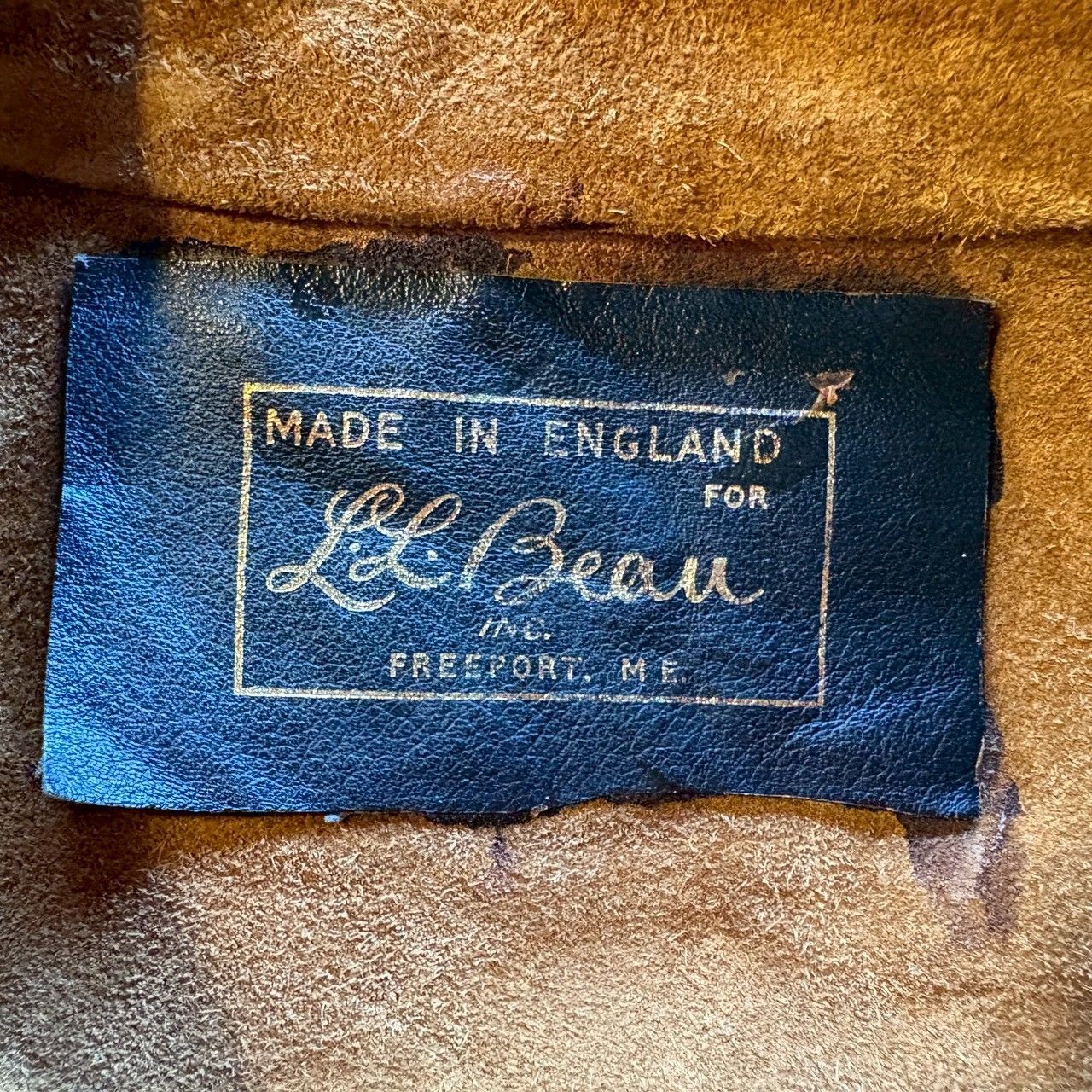レア】50's イングランド製 L.L.Bean 筆記体黒タグ スエードジャケット