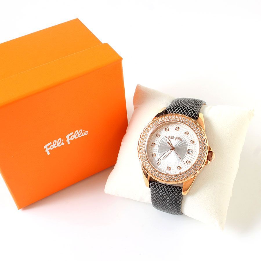 新品未使用フォリフォリPaul Frank ストーン付き腕時計 WL25141 美品 Folli Follie フォリフォリ 腕時計 稼動品 ブラック
