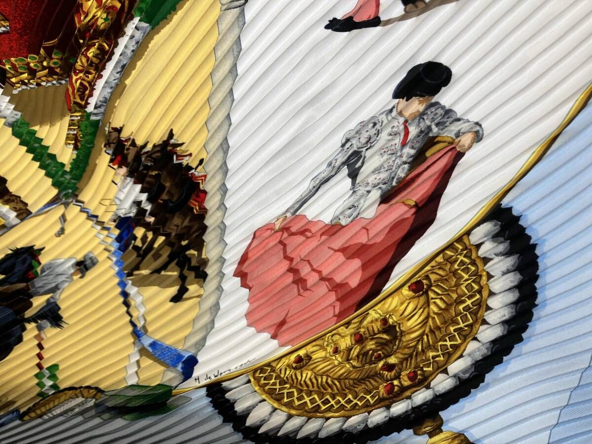 HERMES カレ90 PLAZA DE TOROS 闘牛場エルメス オレンジ HERMES カレ90