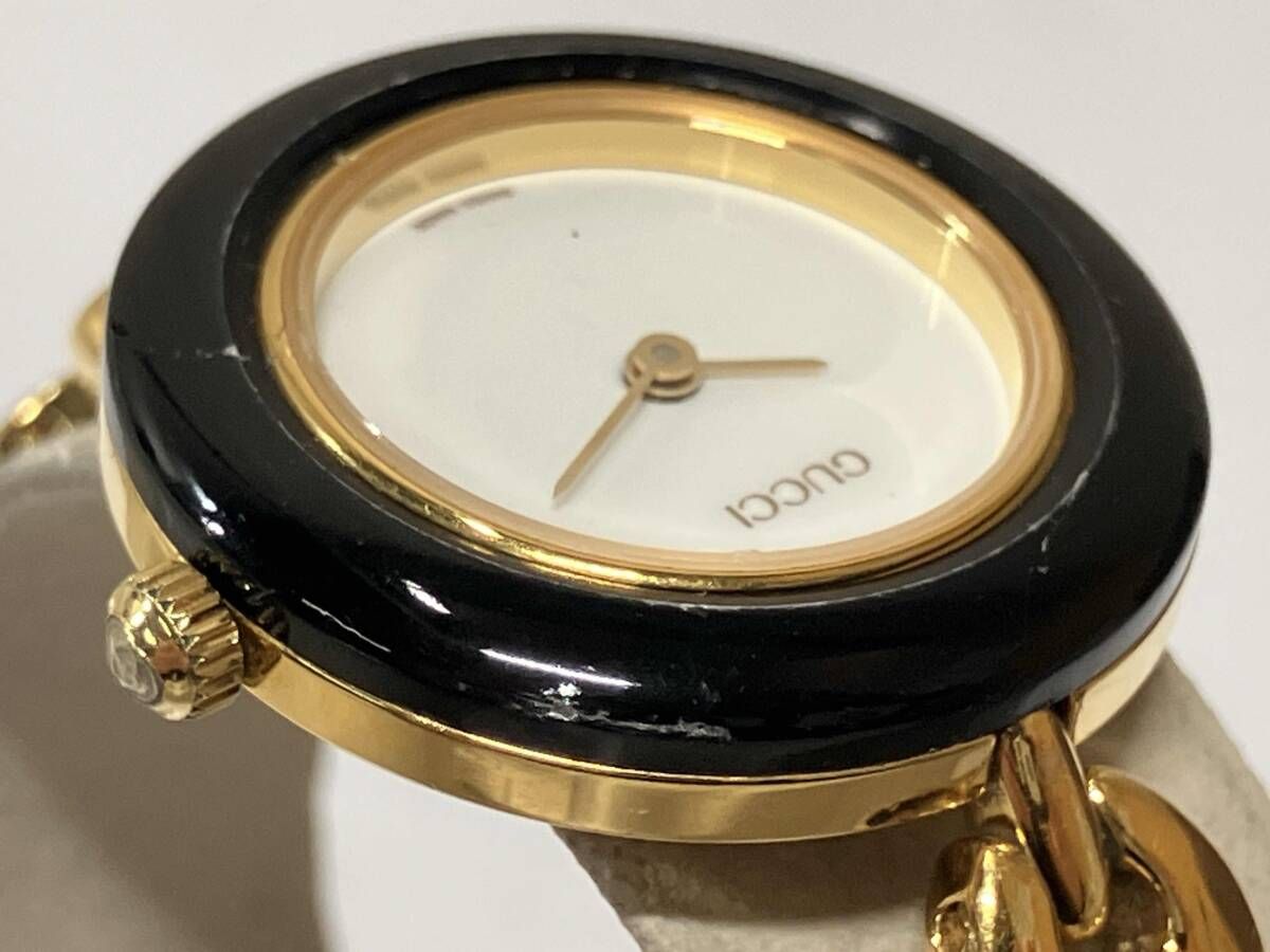 ジャンク・可動品】 GUCCI グッチ 11/12.2 チェンジベゼル クォーツ