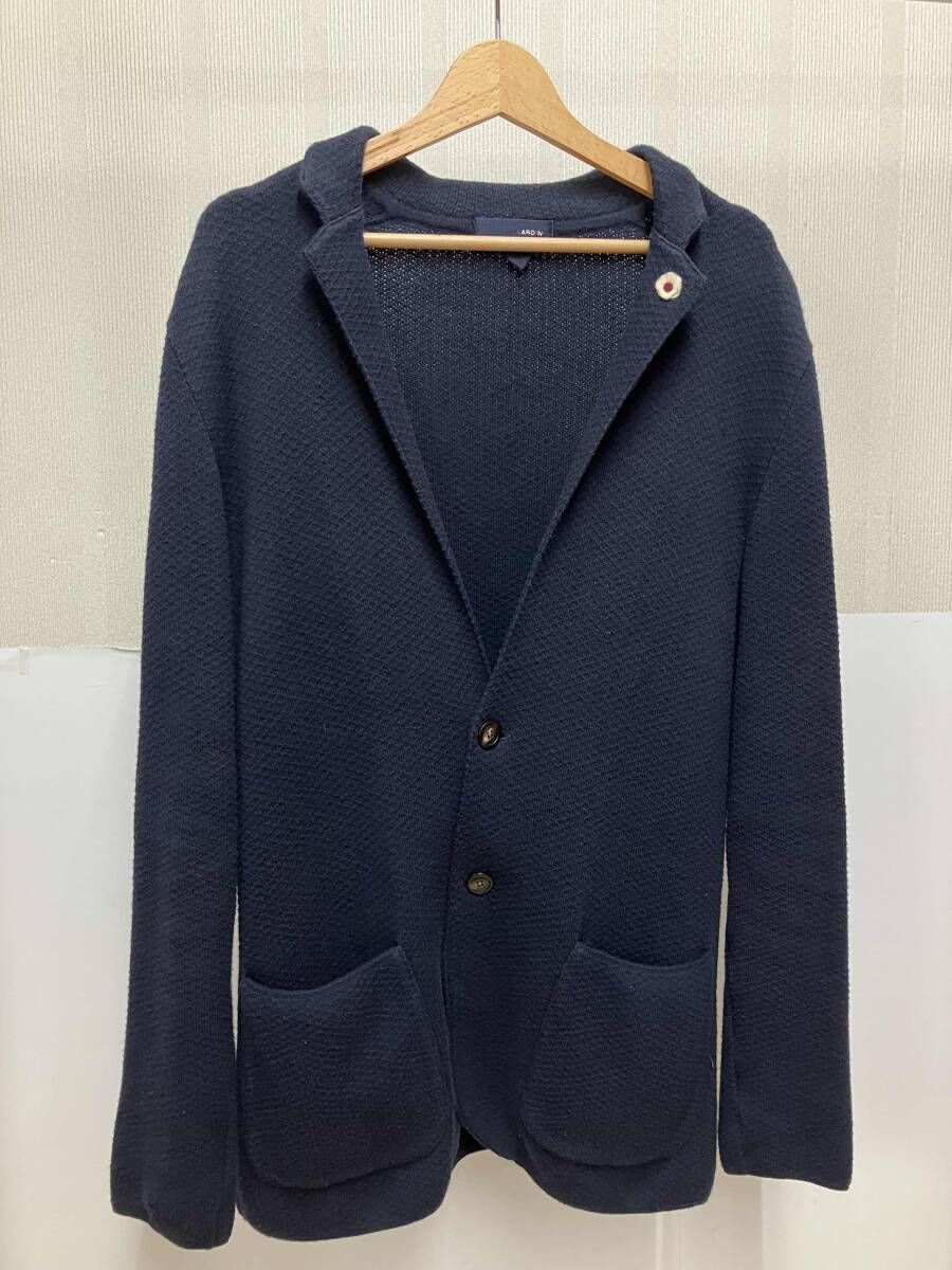 LARDINI ラルディーニ ニットジャケット ネイビー Mサイズ - メルカリ