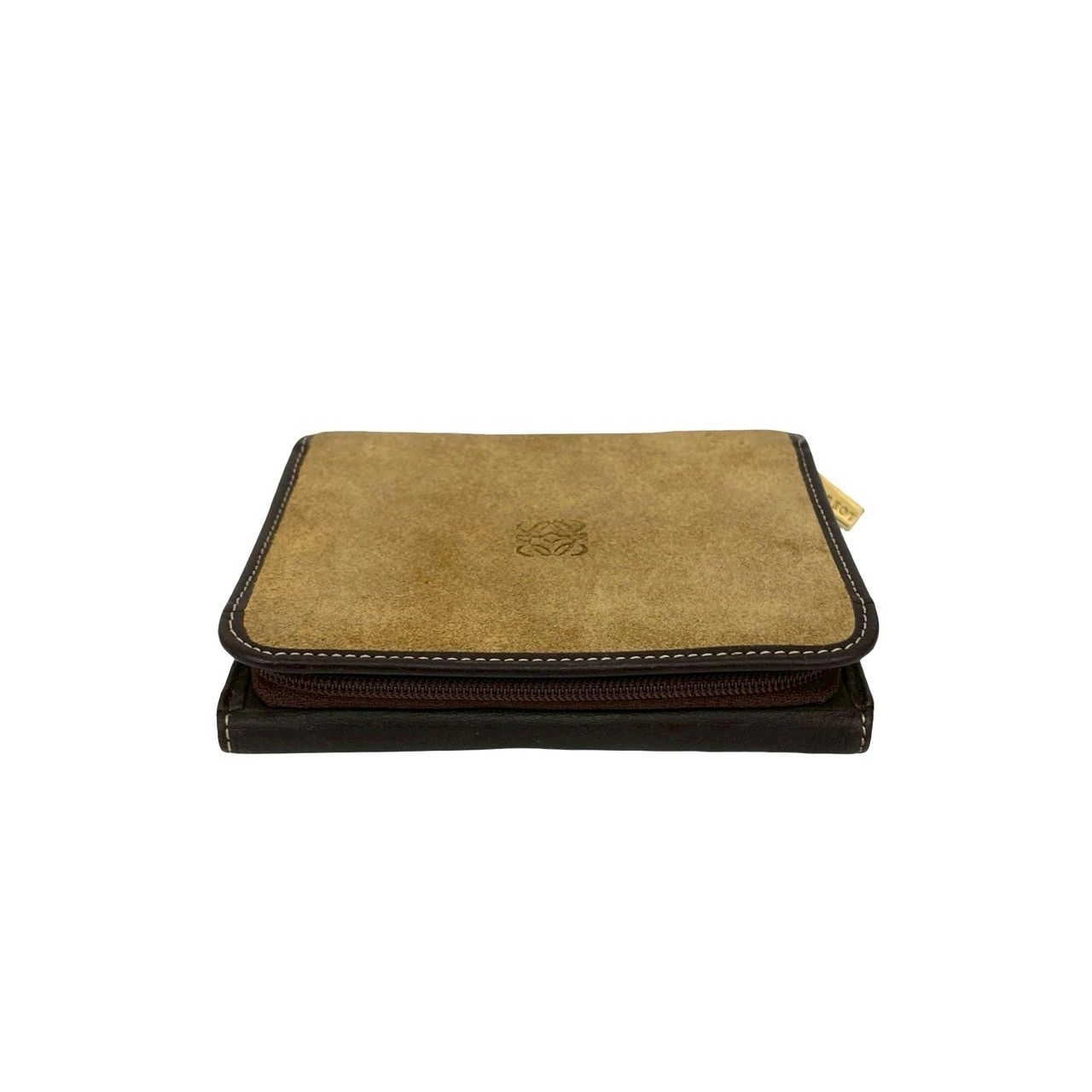 極 美品 LOEWE ロエベ アナグラム ロゴ スウェード レザー 本革