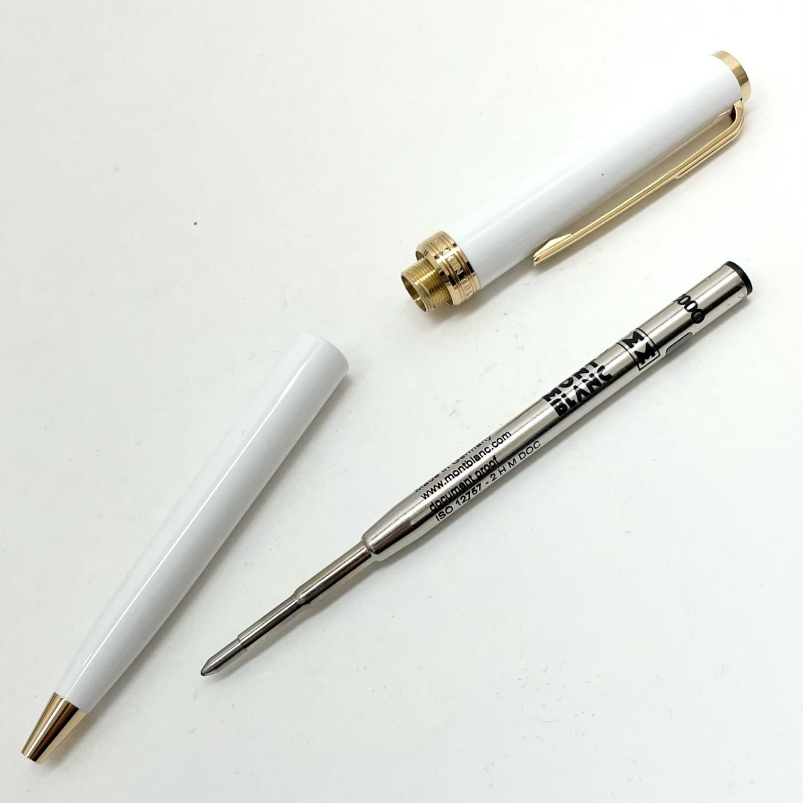 中古】MONT BLANC | モンブラン PIX ボールペン ホワイト×ゴールド